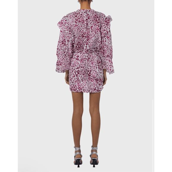 IRO Gira Dress Pink/White Size 40 - Picture 3 of 13